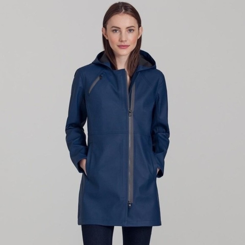 Aether Womens‎ Quest Rain Hoodie Jacket Size M Black Pockets
